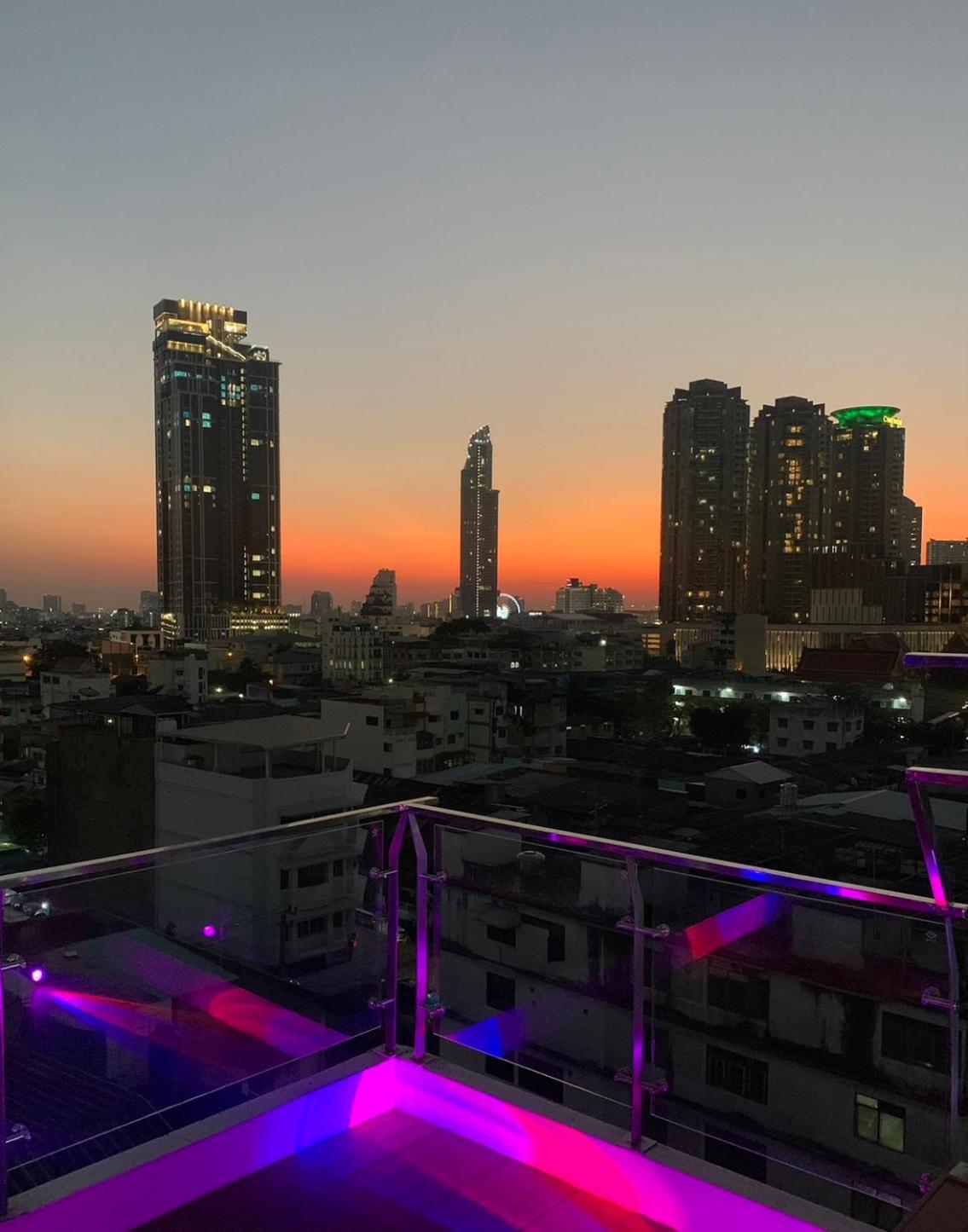 Miloft Sathorn Hotel - Sha Plus Certified Bangkok Exterior photo View of the city from the rooftop of the hotel